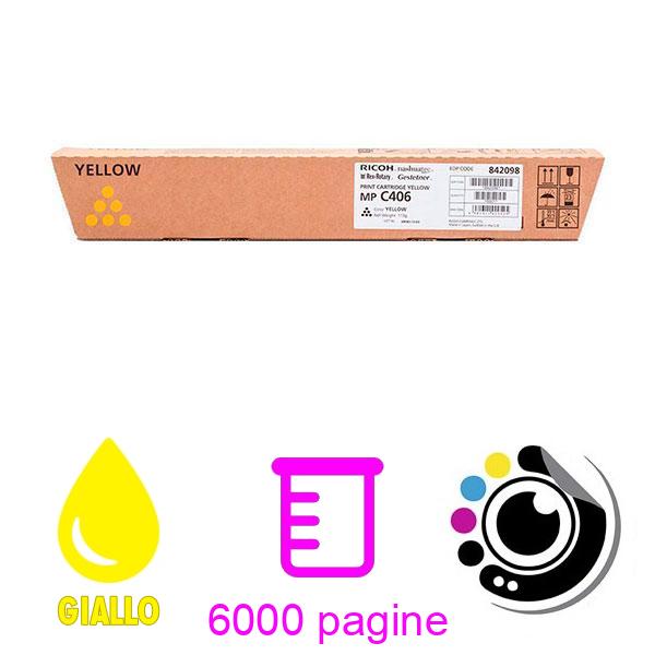 Toner Originale Ricoh MP C306 / MP C406 Giallo