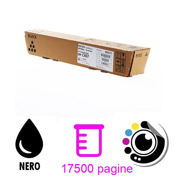 Toner Originale Ricoh MP C407 Nero 842211