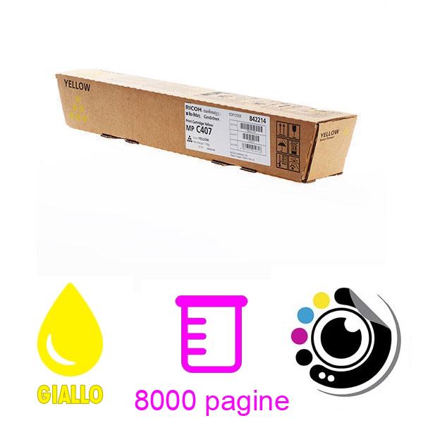Toner Originale Ricoh MP C407 Giallo 842214