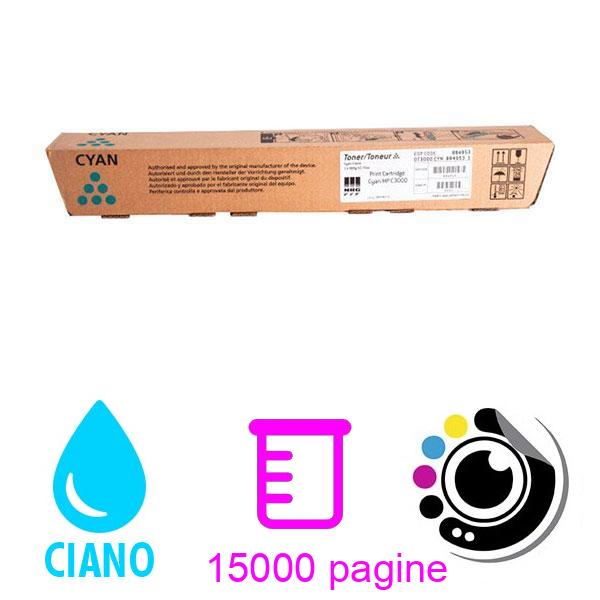 Toner Originale Ricoh MP C3000/2500 Ciano 842033