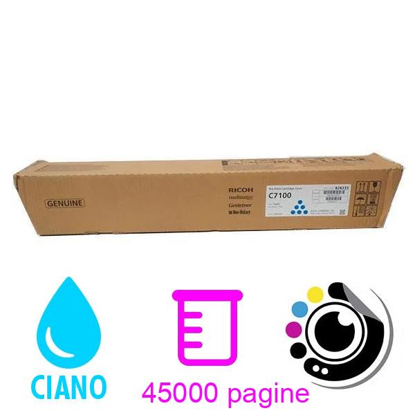 Toner Originale Ricoh Aficio C7100 Ciano 828333