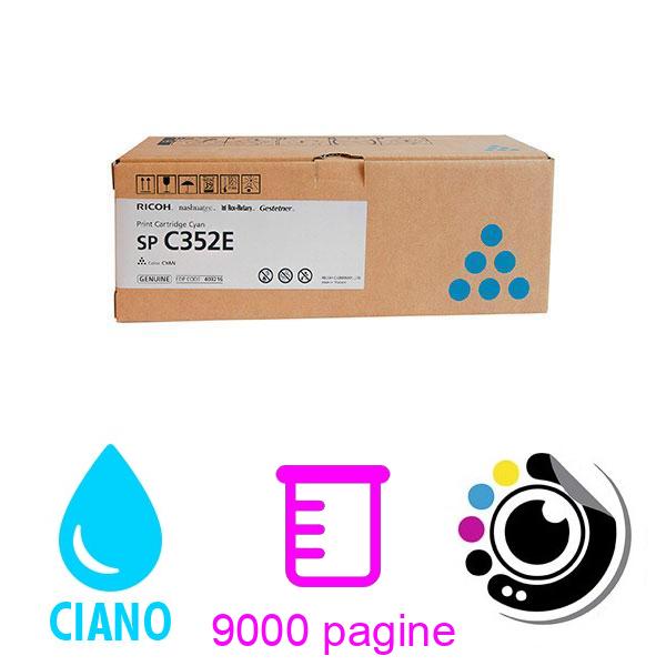 Toner Originale Ricoh SP C352DN / SP C352E Ciano 407384