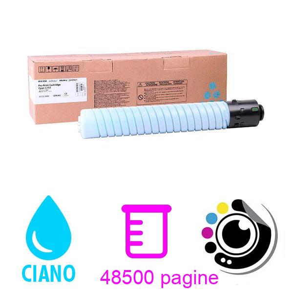 Toner Originale Ricoh Pro C651 / Pro C751 Ciano 828309 SENZA SCATOLA