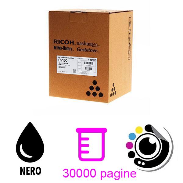 Toner Originale Ricoh Pro C5100 / C5110 Nero 828402