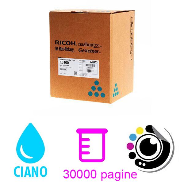Toner Originale Ricoh Pro C5100 / C5110 Ciano 828405