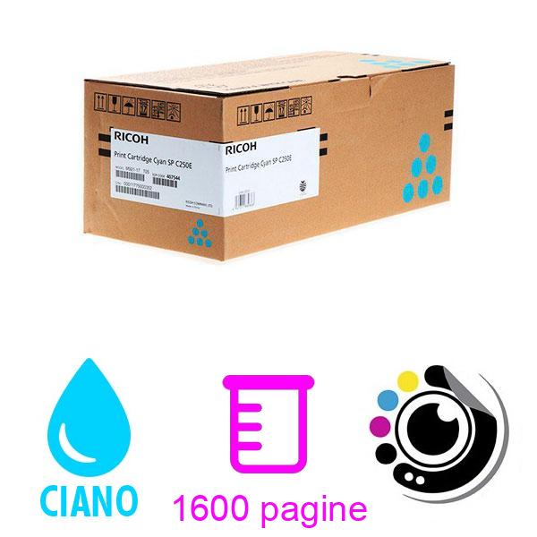 Toner Originale Ricoh SP-C250H / C260 Ciano 407544