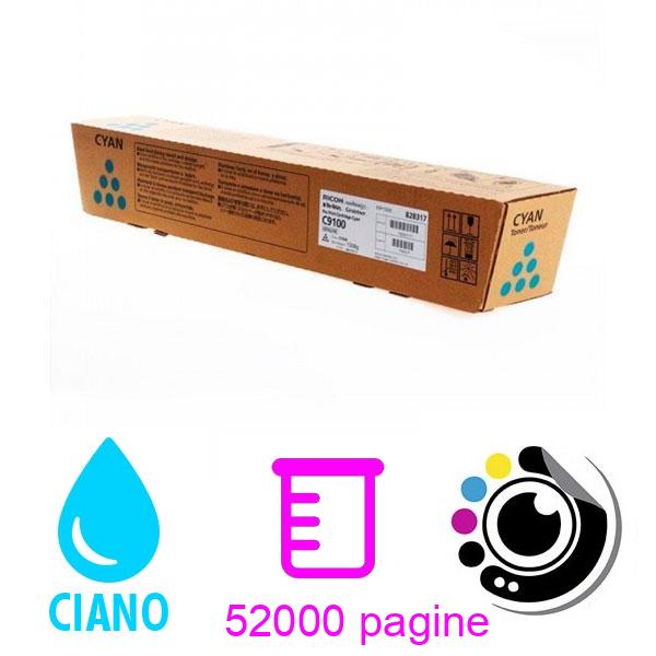 Toner Originale Ricoh C9100 Ciano 828317