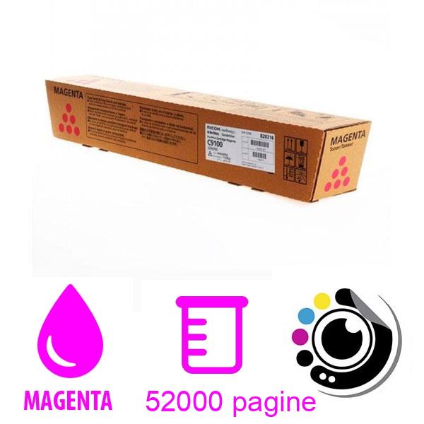 Toner Originale Ricoh C9100 Magenta 828316