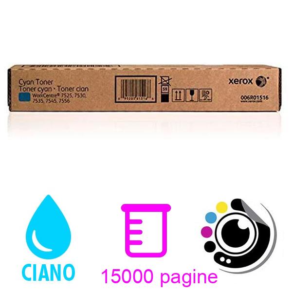 Toner Originale Xerox Workcentre 7525 / 7535 / 7545 / 7830 Ciano 006r01512
