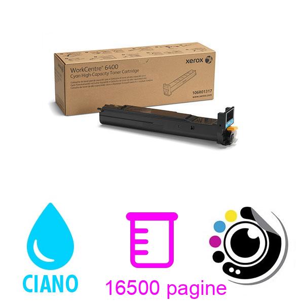 Toner Originale Xerox WorkCentre 6400 Ciano 106R01317