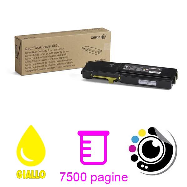 Toner Originale Xerox Workcenter 6655 Giallo 106R02746
